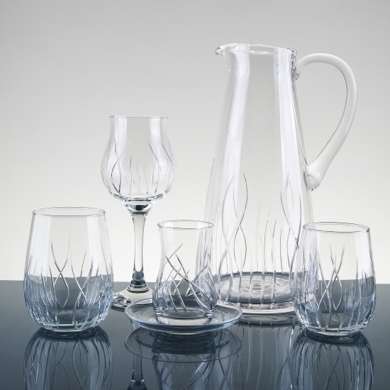 Alev Gold 61 Prç Cam Sofra Takım