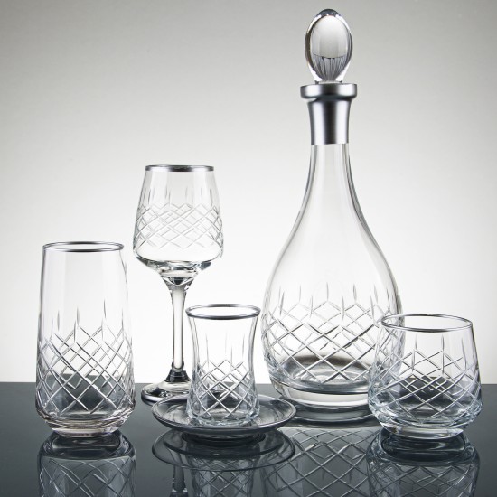  Gloria Platin 61 Parça Cam Sofra Takım 