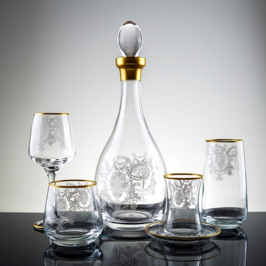 Demet Gold 61 Parça Cam Sofra Takım