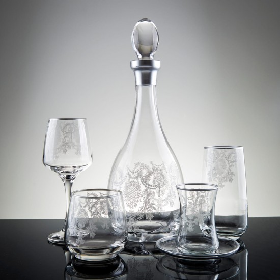 Demet Platin 61 Parça Cam Sofra Takım