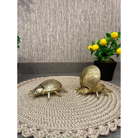 Pirinç Döküm Uğur Böceği Küllük 